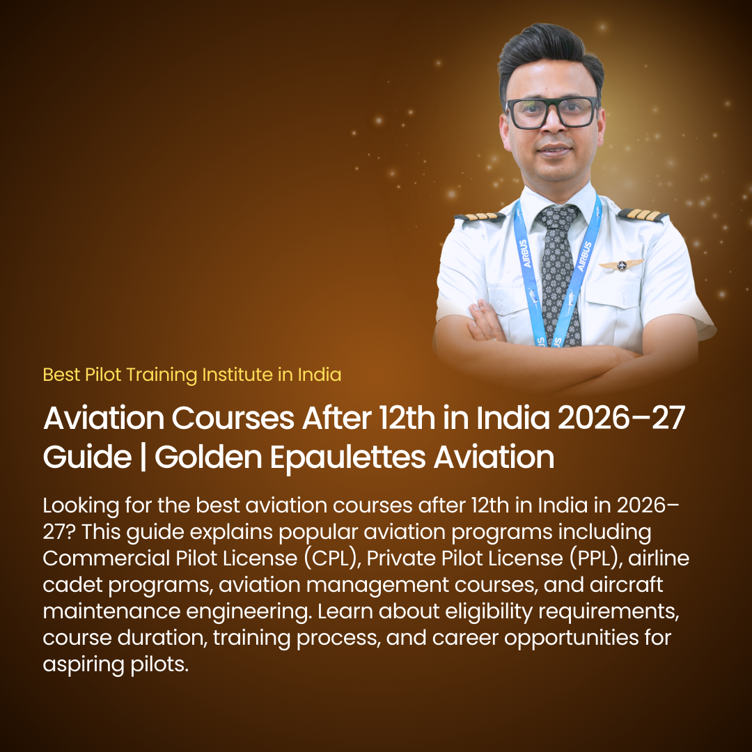 Aviation Courses After 12th in India 2026–27 Guide | Golden Epaulettes Aviation